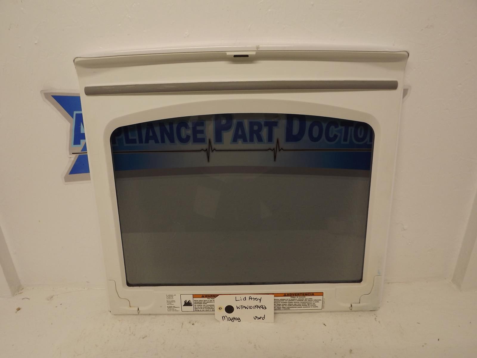 Maytag Washer WPW10119492 Lid Assy Used Maytag Washer WPW10119492 Lid Assy Used